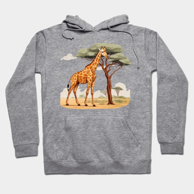 Watercolor Giraffe Hoodie by zooleisurelife